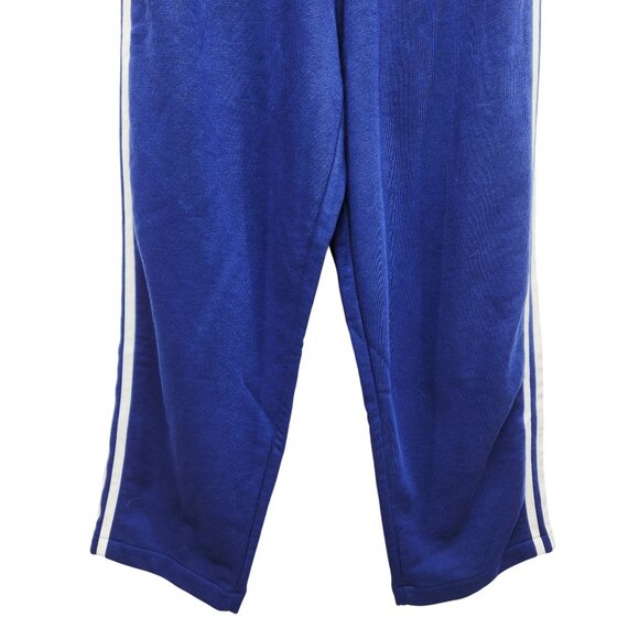 Adidas Originals Blue Track Pants With White Stripes Unisex Size 4 us S - Picture 2 of 10